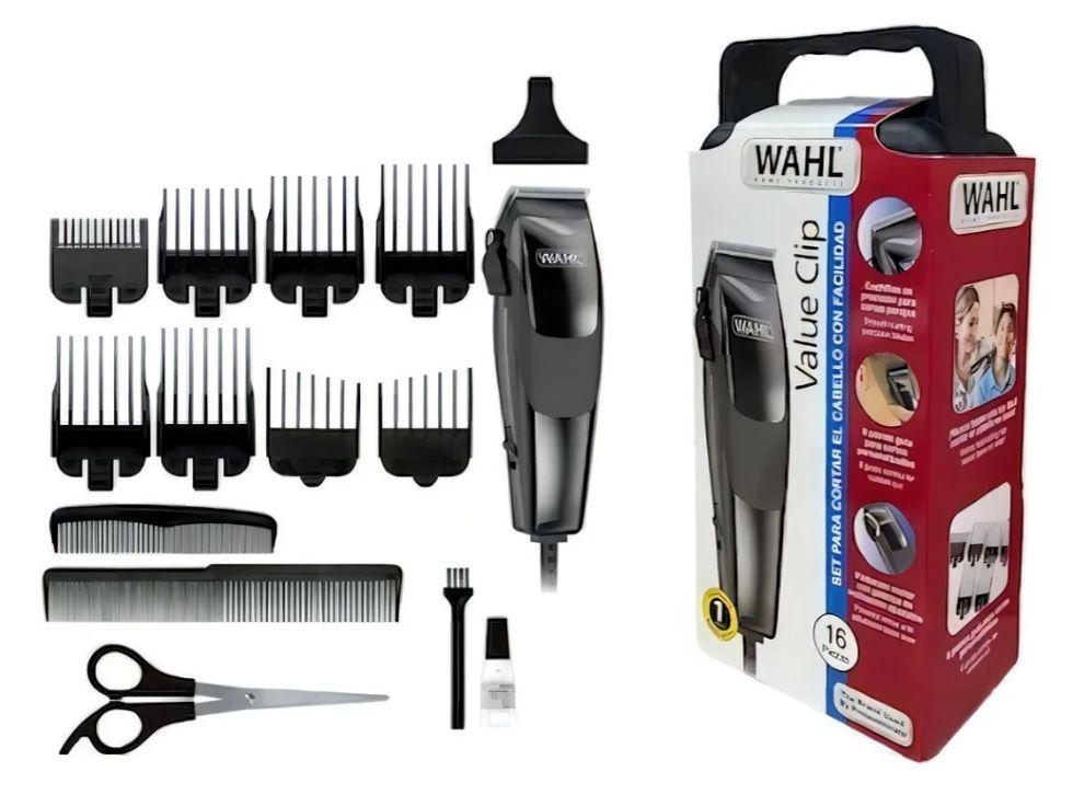 Máquina Wahl Value Clip - Cortadora de Pelo Kit 16 Piezas