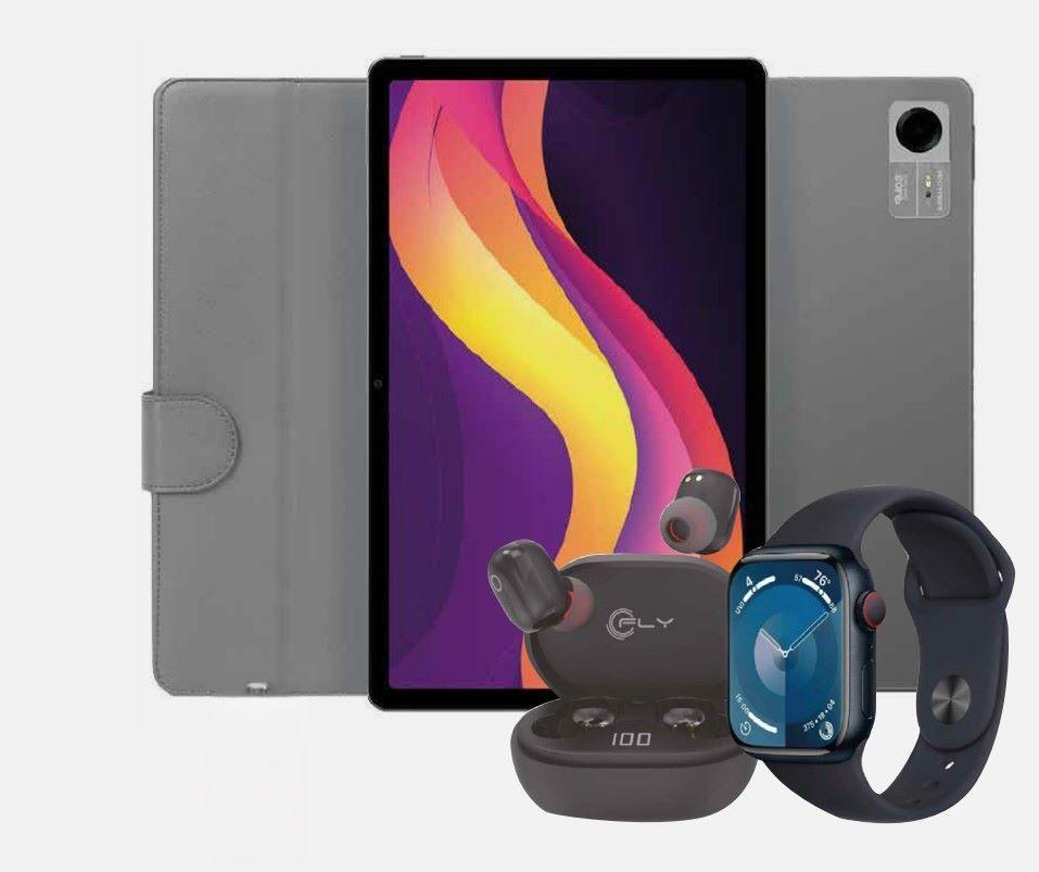 Tablet GOPAD GOLD FLY + Audífonos Inalámbricos y Reloj Inteligente